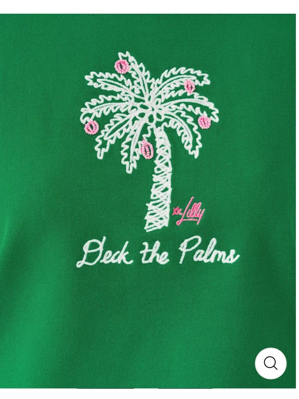 NWT Lilly Pulitzer Ballad Long Sleeve Sweatshirt Deck the Palms Large - Picture 5 of 9